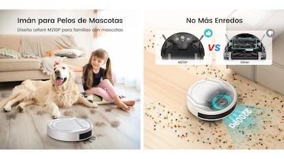 Este robot aspirador para eliminar pelos de mascotas está rebajado al 61% de descuento.