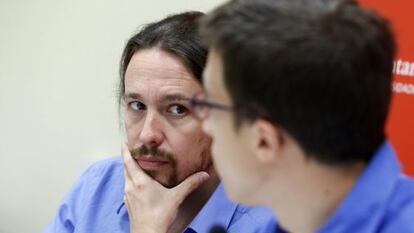 Pablo Iglesias i Iñigo Errejon, als cursos d'El Escorial (Madrid).