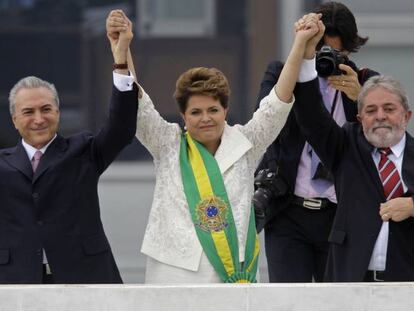 Temer, Dilma e Lula em janeiro de 2011.