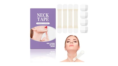 Lifting effect strips for the neck on a white background.