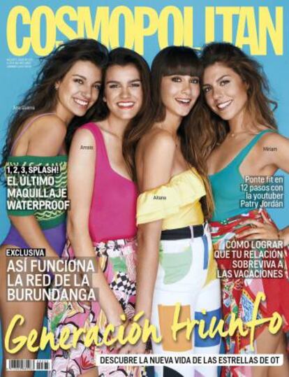 Ana Guerra, Amaia, Aitana y Miriam Rodríguez en la portada de la revista Cosmopolitan.