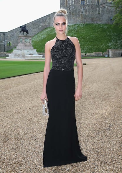 Cara Delevingne también de Ralph Lauren.