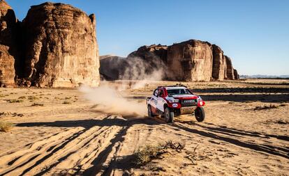 Fernando Alonso, en un rally en Arabia Saudí.