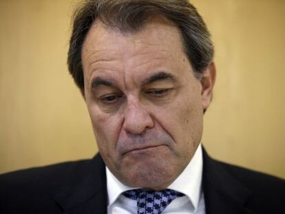 Artur Mas, ayer en Barcelona.