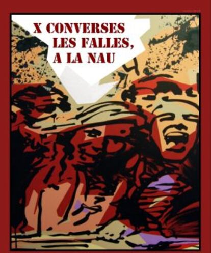 Imagen de Toni Colomina y Víctor Valero para el cartel de 'Converses, les Falles en la Nau'.