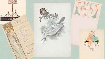 Menús de principios del siglo XX.