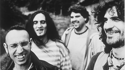 Fito Cabrales, Juantxu Olano, Jesús García e Iñaki 'Uoho': Platero y Tú en 1997.