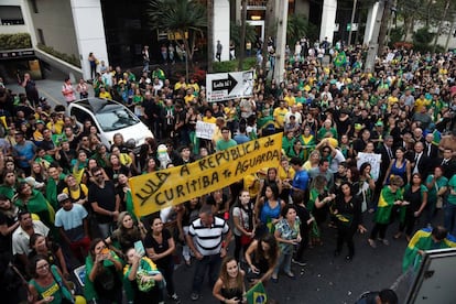 Manifestaci&oacute;n en Curitiba el pasado 17 de marzo.