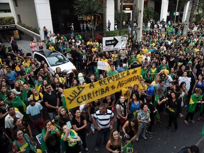Manifestación en Curitiba el pasado 17 de marzo.