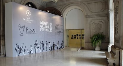 Exposici&oacute;n en Lisboa sobre la Copa de Europa. 