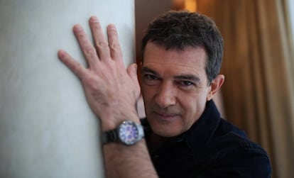 El actor Antonio Banderas, ayer en Madrid.