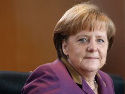 La canciller Merkel este miércoles en Berlín.