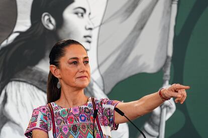 Claudia Sheinbaum habla durante una rueda de prensa en Acapulco estado de Guerrero, el 16 de enero.