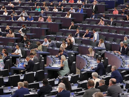 Plenary session of the European Parliament in Strasbourg.