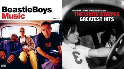 Discos de grandes éxitos de Beastie Boys y The White Stripes.