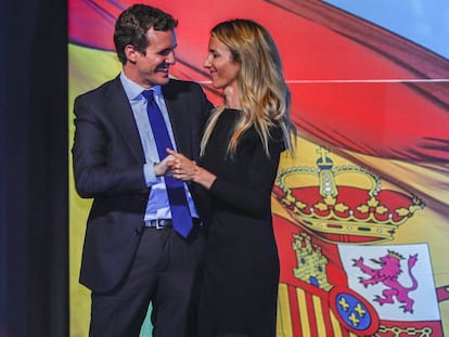 Pablo Casado y Cayetana Álvarez de Toledo, en un acto en Barcelona.