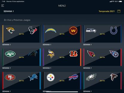 Calendario de la primera jornada.