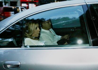 La presidenta de Andalucía, Susana Díaz, a su llegada a la sede del PSOE en Madrid para el comité federal.