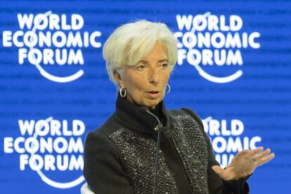 Christine Lagarde, diretora do FMI, no Fórum Econômico de Davos.