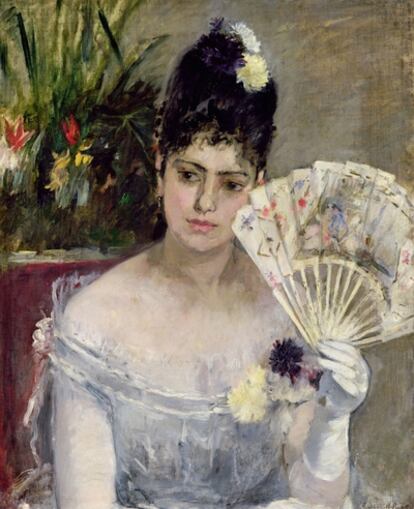 El Museo Thyssen‐Bornemisza acogerá hasta el 12 de febrero y por primera vez en España una exposición monográfica dedicada a la artista impresionista Berthe Morisot. En esta imagen, 'En el baile' (1875). Óleo sobre lienzo, 62 x 52 cm.