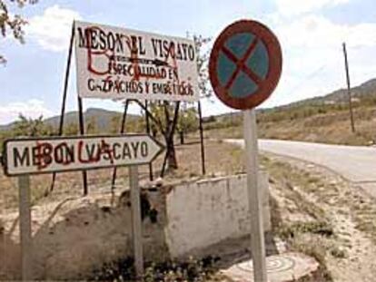 Camino en el que se juega la <i>bola a braç</i> en Castalla.