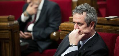 Joaquim Forn, consejero de Interior, durante el pleno del Parlament celebrado este mi&eacute;rcoles.