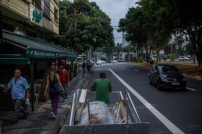 A carroça de trabalhar