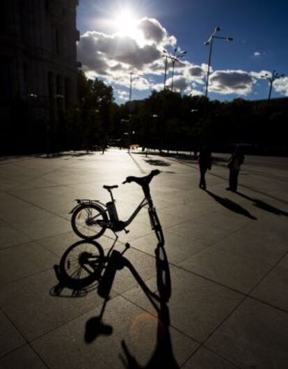 Una bicicleta el&eacute;ctrica similar a las que se usar&aacute;n en Madrid.