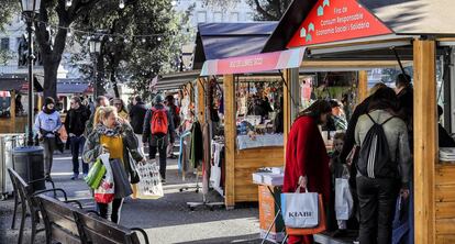 Mercadillo en Barcelona.