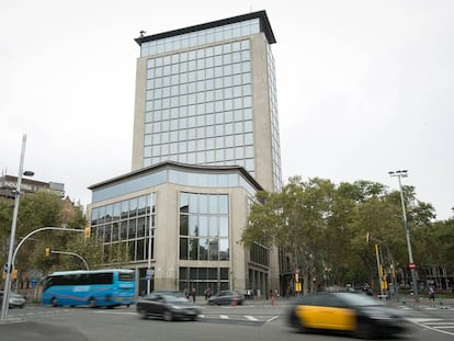 El edificio del Deutsche Bank en el centro de Barcelona.