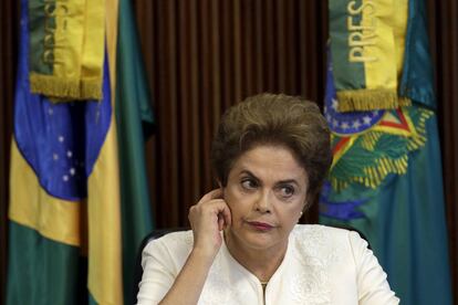 Rousseff, este viernes en el Palacio do Planalto.