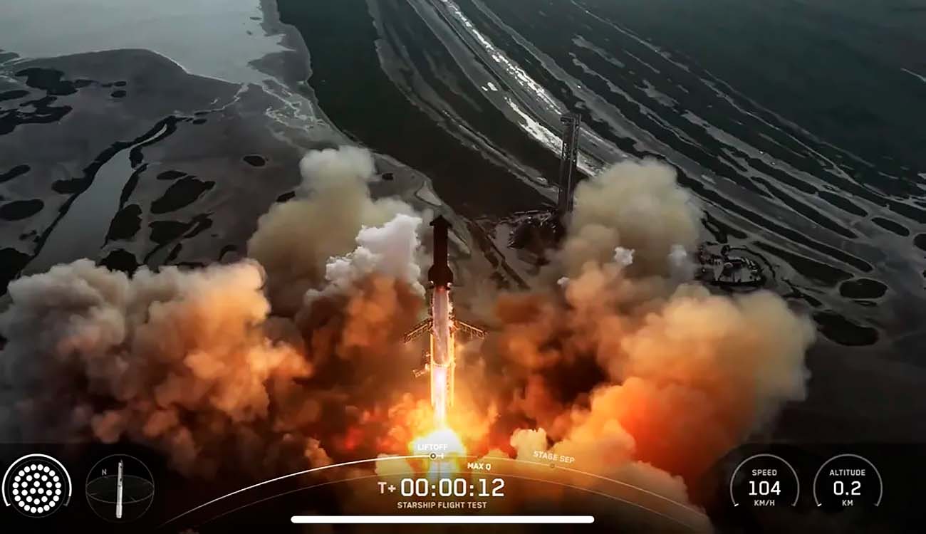 Despegue de la décima prueba del Starship de SpaceX