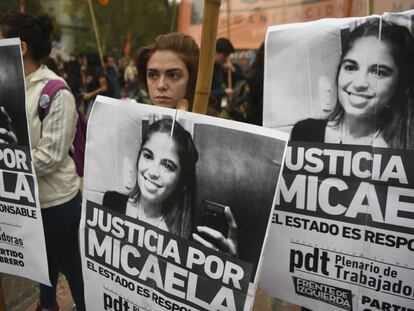 Marchers demand justice for Micaela García.