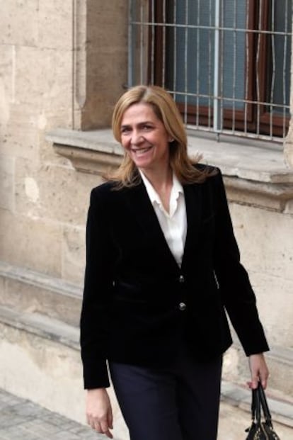 La infanta Cristina llega a los juzgados de Palma de Mallorca.