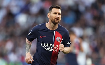 Messi, en el Parque de los Príncipes, el 3 de junio.