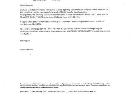 Mas y la 'investigación' de Liechtenstein