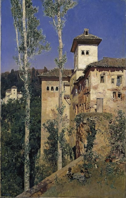 'La Torre de las Damas en la Alhambra de Granada', 1871.  Museo Nacional del Prado. Legado Ramón de Errazu