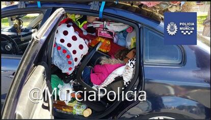 Foto divulgada por la policía local de Murcia.