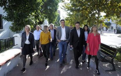 Pedro S&aacute;nchez y Ximo Puig en La Vall d&acute;Uix&oacute;. 