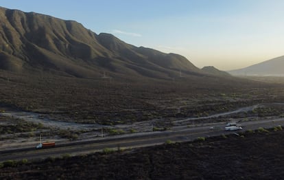 El predio en el que se construirá la fábrica de Tesla, en Santa Catarina (Nuevo León), el 3 de marzo.