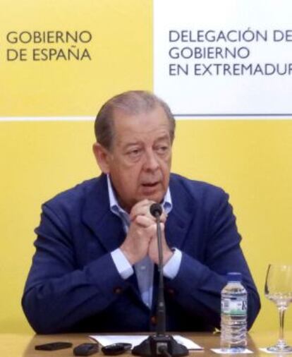 Alejandro Ramírez del Molino, en la rueda de prensa en la que ha anunciado su dimisión.