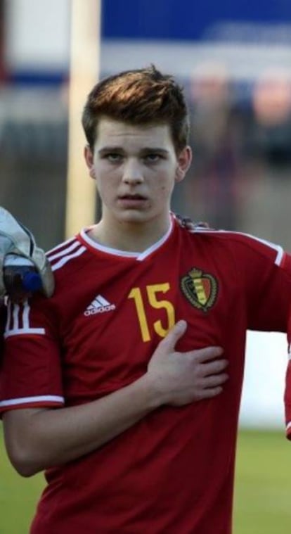 Evenepoel, con la selección belga sub-17.