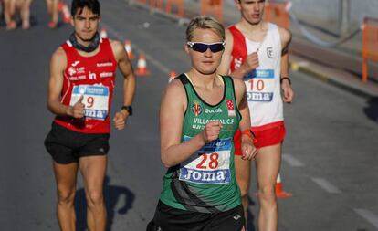 Takacs, en el campeonato de Espa&ntilde;a de 50km marcha.