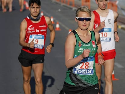 Takacs, en el campeonato de Espa&ntilde;a de 50km marcha.