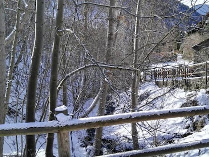 La Vall de Cardós, al Pallars Sobirà, nevada en una imatge d'arxiu.