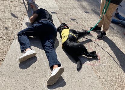 Acción reivindicativa este sábado 19 en El Retiro para pedir más medidas de seguridad frente a la circulación de vehículos.