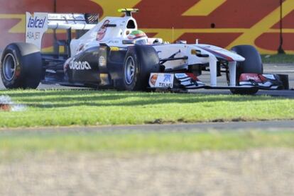 Sergio Pérez conduce su Sauber en el Gran Premio de Australia.