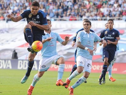 Casemiro, ayer en Bala&iacute;dos contra el Celta