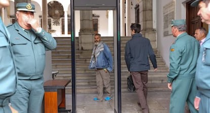 Sánchez Gordillo, a su llegada al TSJA este lunes.
