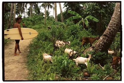 Surferos por los caminos de Siargao.